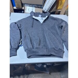 Vintage Franklin‎ Sports Grey Hoodie Sweatshirt Thermal Lined Medium